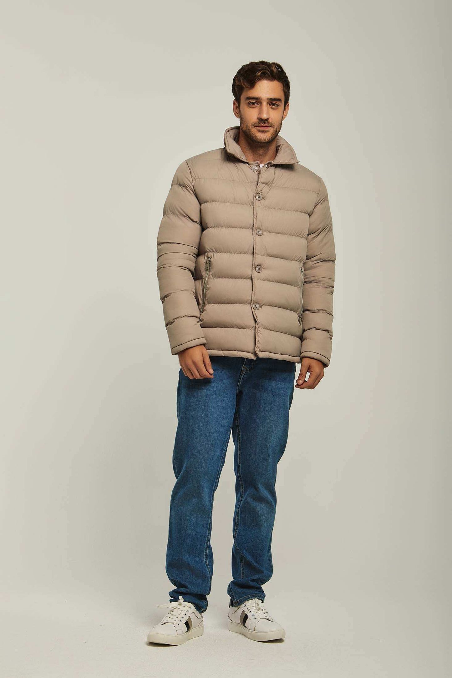 Men Regular Fit Jacket - Brown