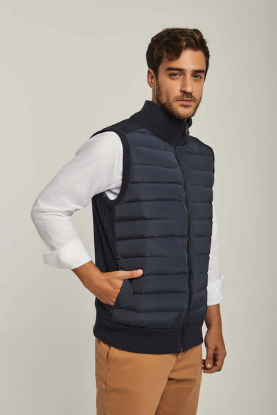 Men Regular Fit Vest - Blue