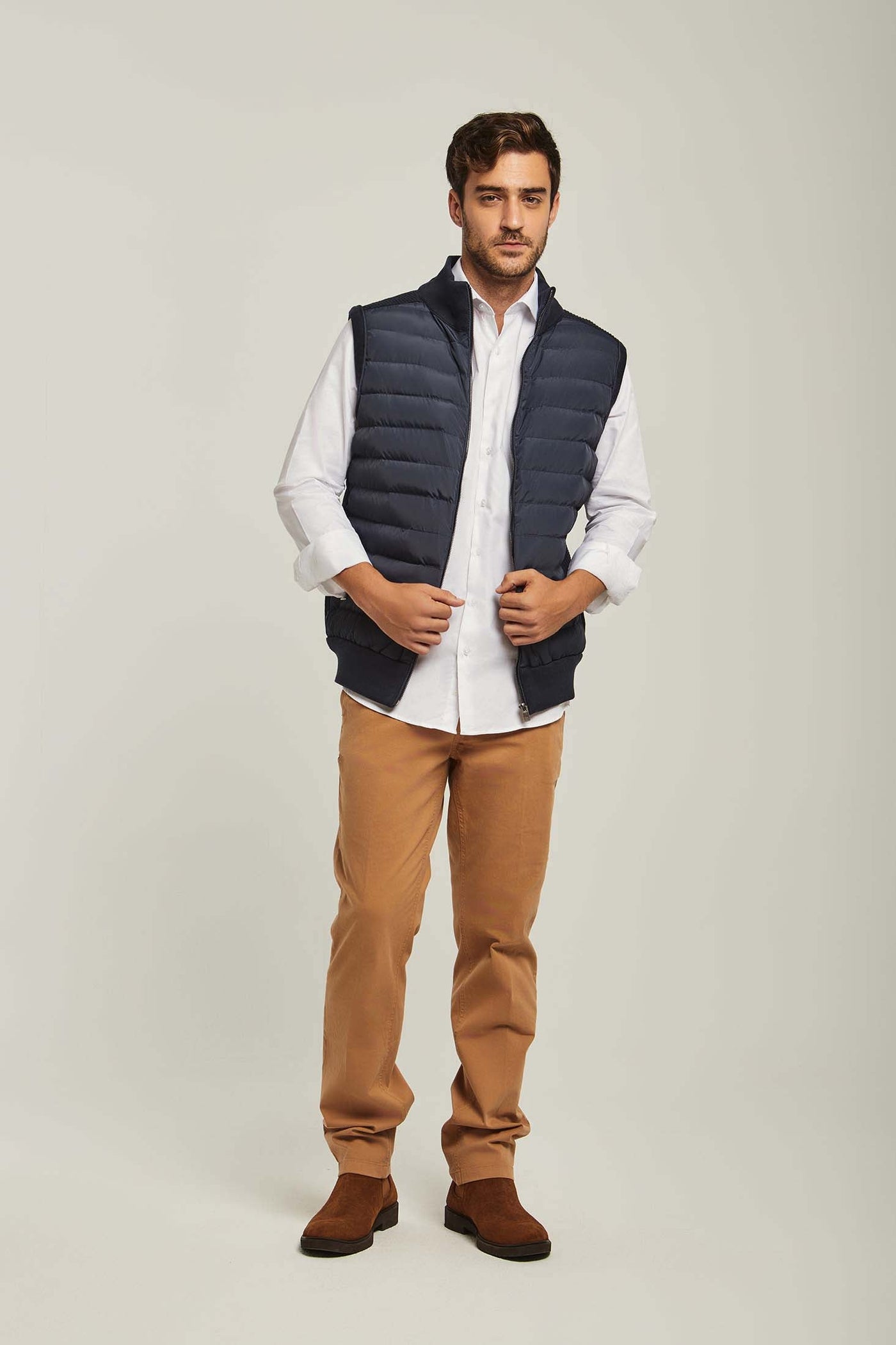 Men Regular Fit Vest - Blue