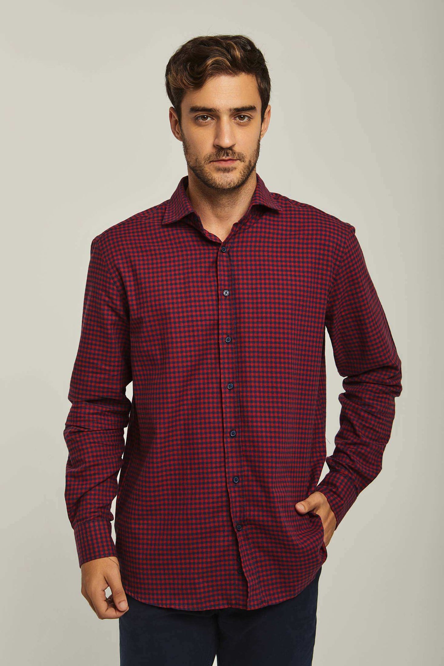 Men Regular Fit Shirt - Red