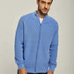 Men Regular Fit Cardigan - Light Blue
