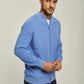 Men Regular Fit Cardigan - Light Blue