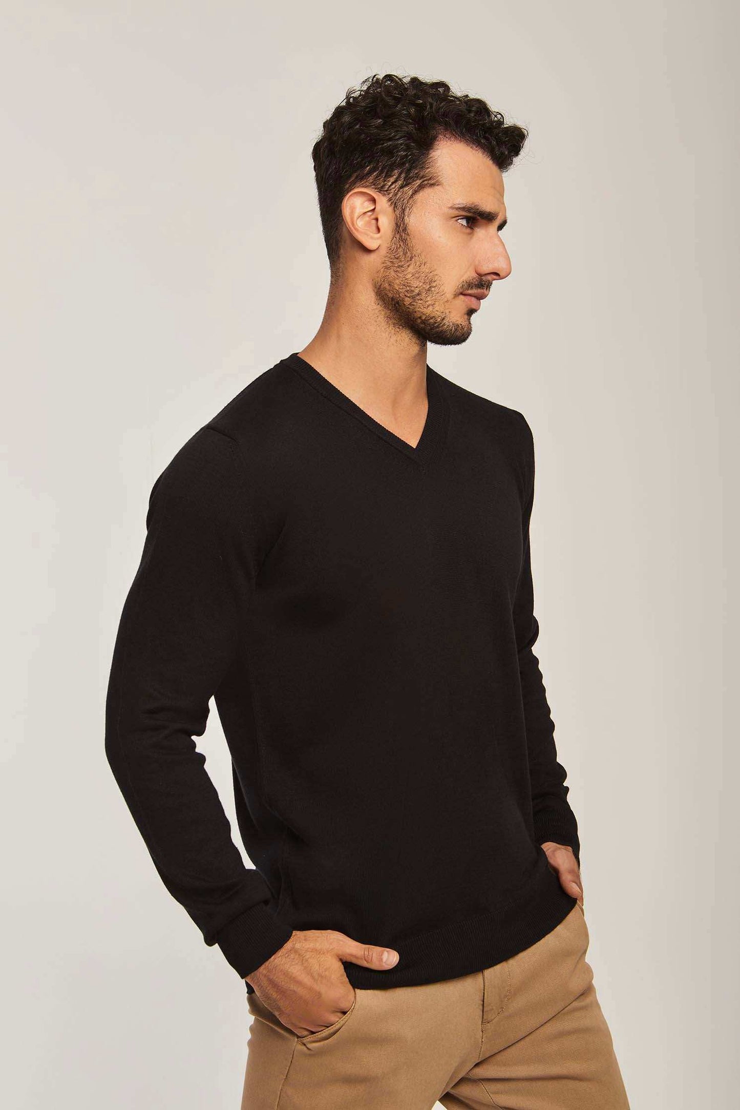 Men Regular Fit Pullover - Black