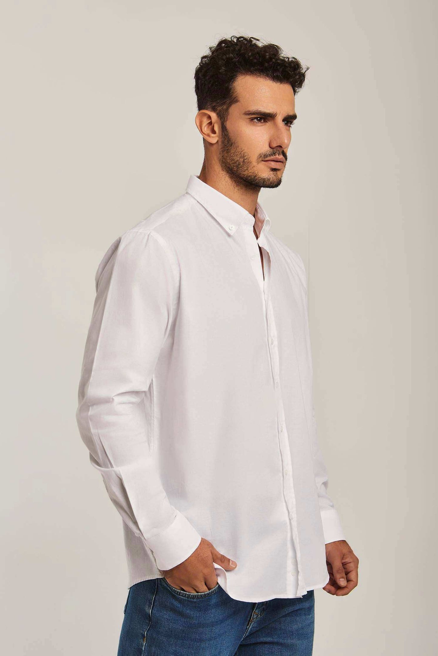 Men Regular Fit Shirt - White