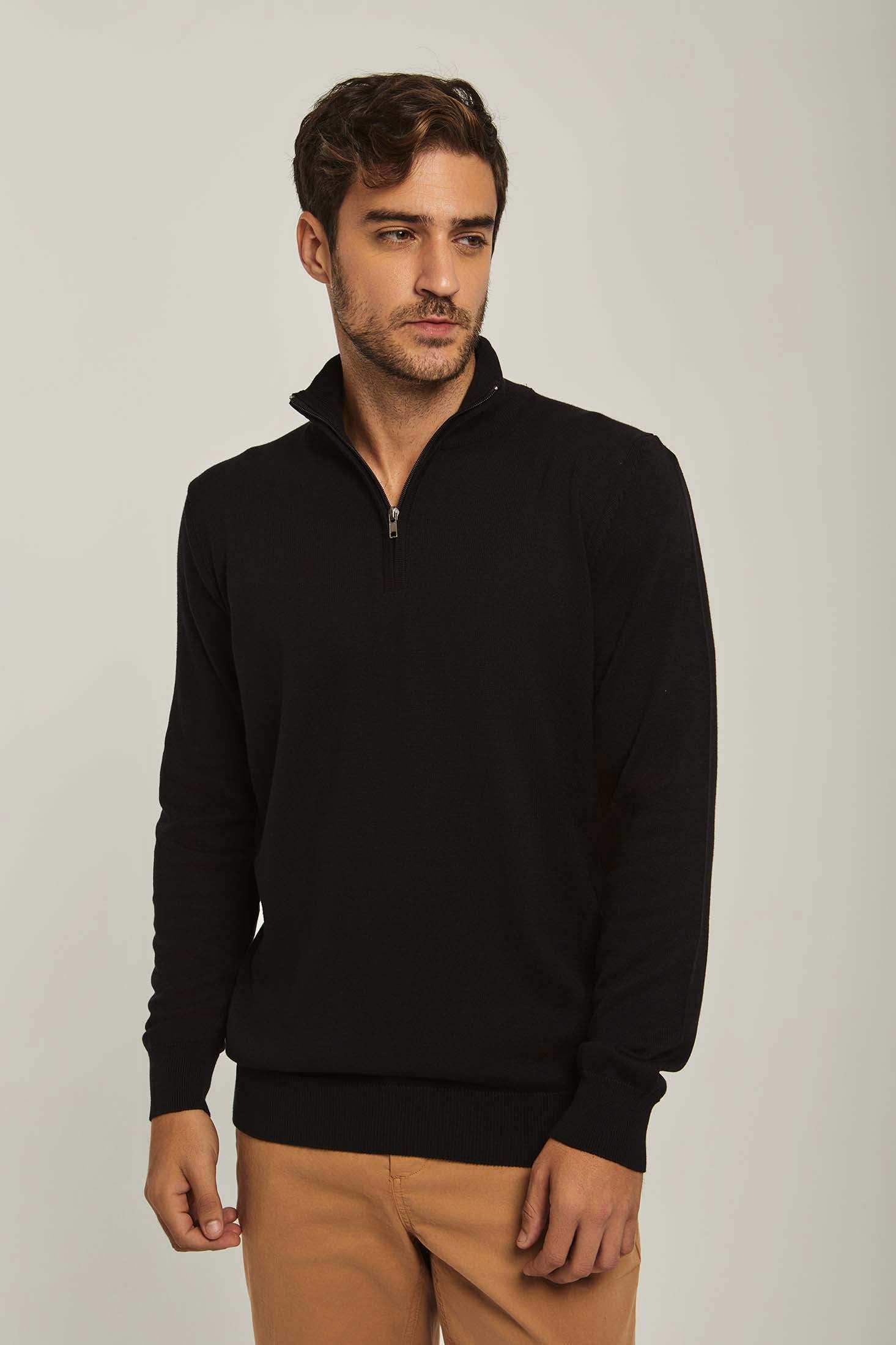 Men Regular Fit Pullover - Black