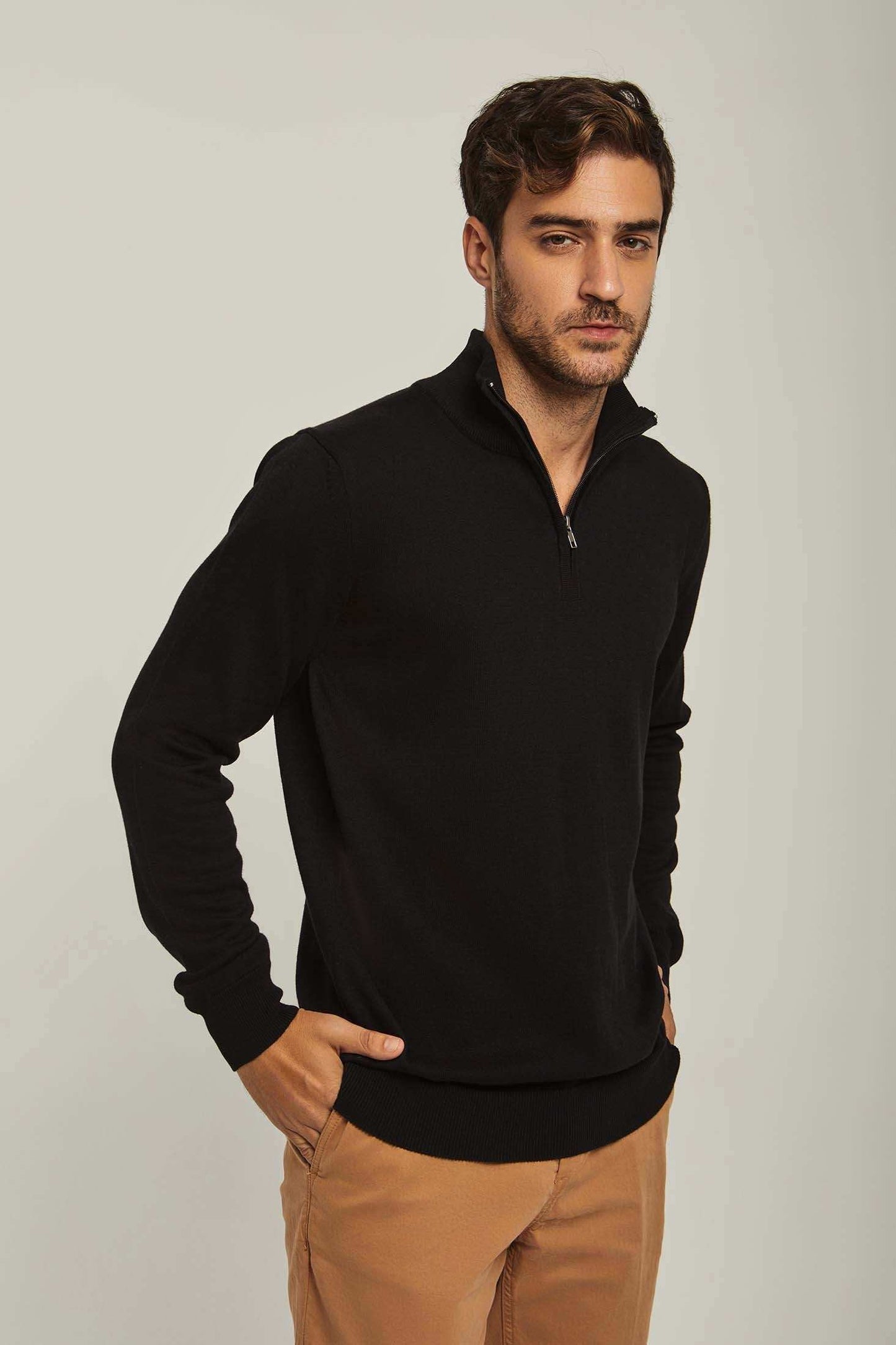 Men Regular Fit Pullover - Black