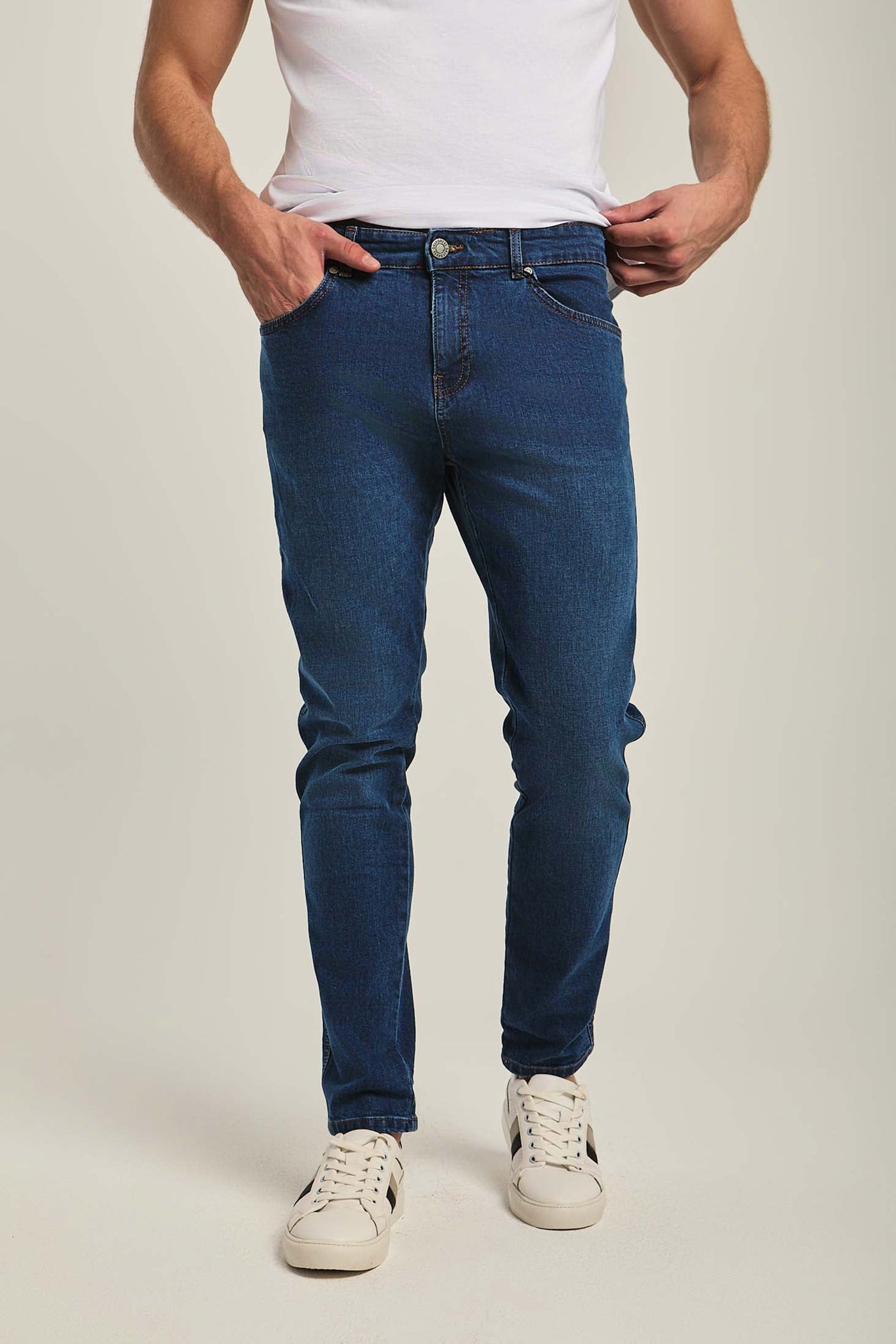 Men Regular Fit  Denim -Indigo