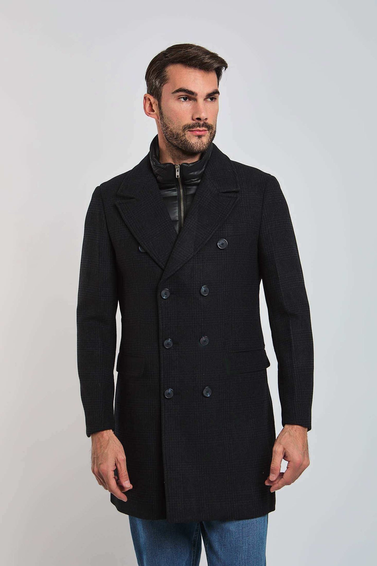 Men Regular Fit Coat - Brown