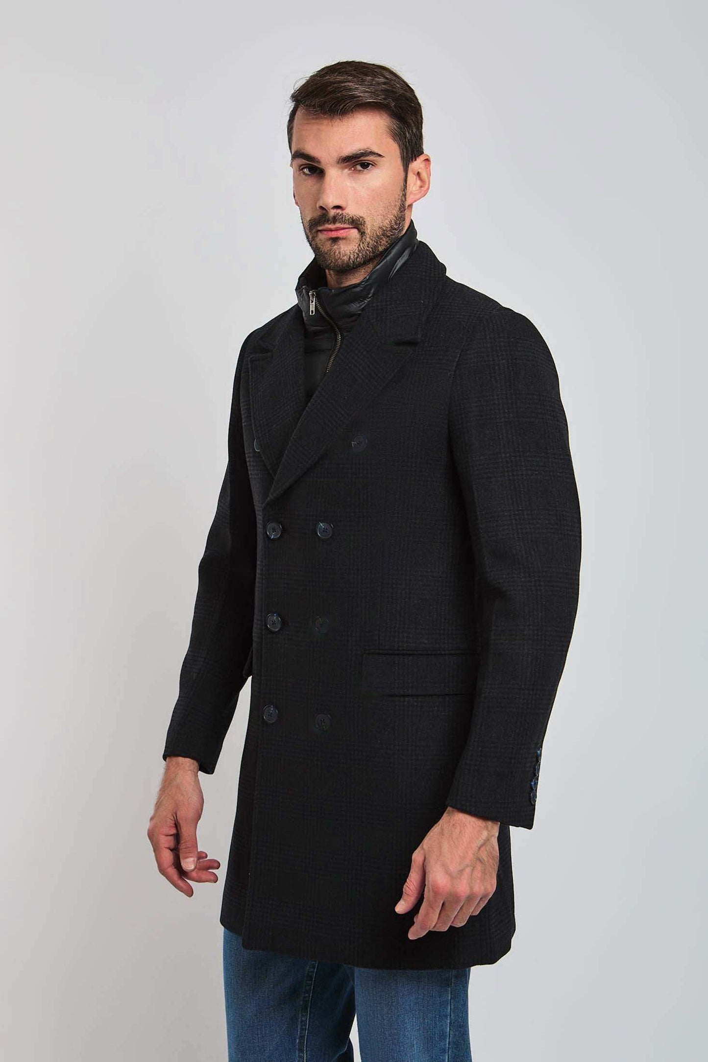 Men Regular Fit Coat - Brown