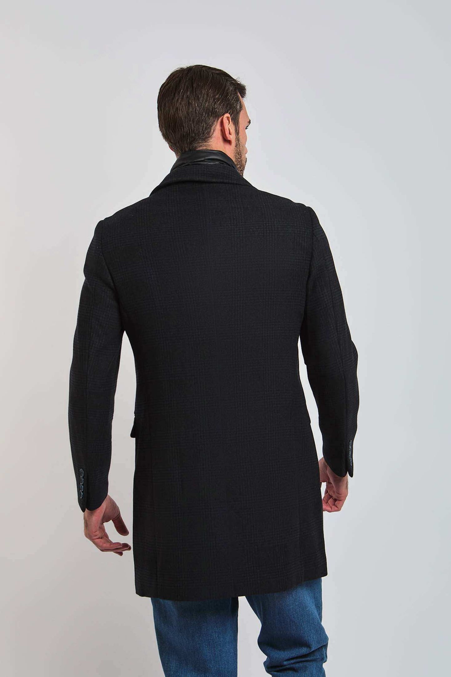 Men Regular Fit Coat - Brown