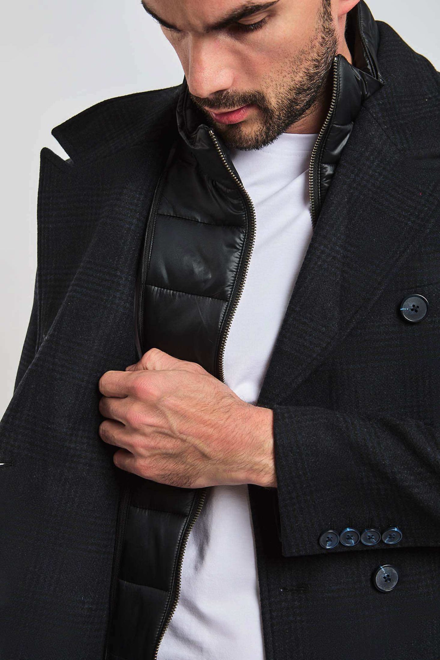 Men Regular Fit Coat - Brown