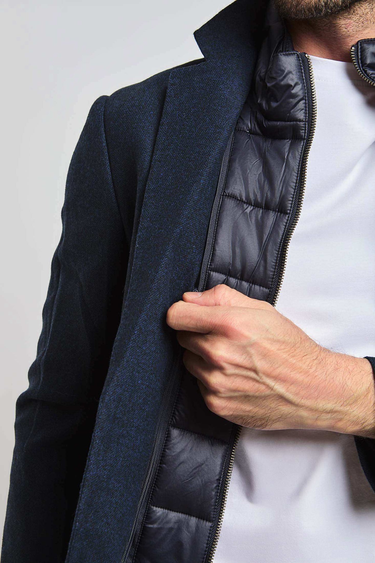 Men Regular Fit Coat - Brown