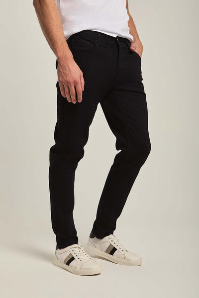 Men Slim Fit Tapered Leg  Jeans - Black