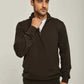 Men Regular Fit Pullover - Dark Brown