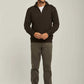 Men Regular Fit Pullover - Dark Brown