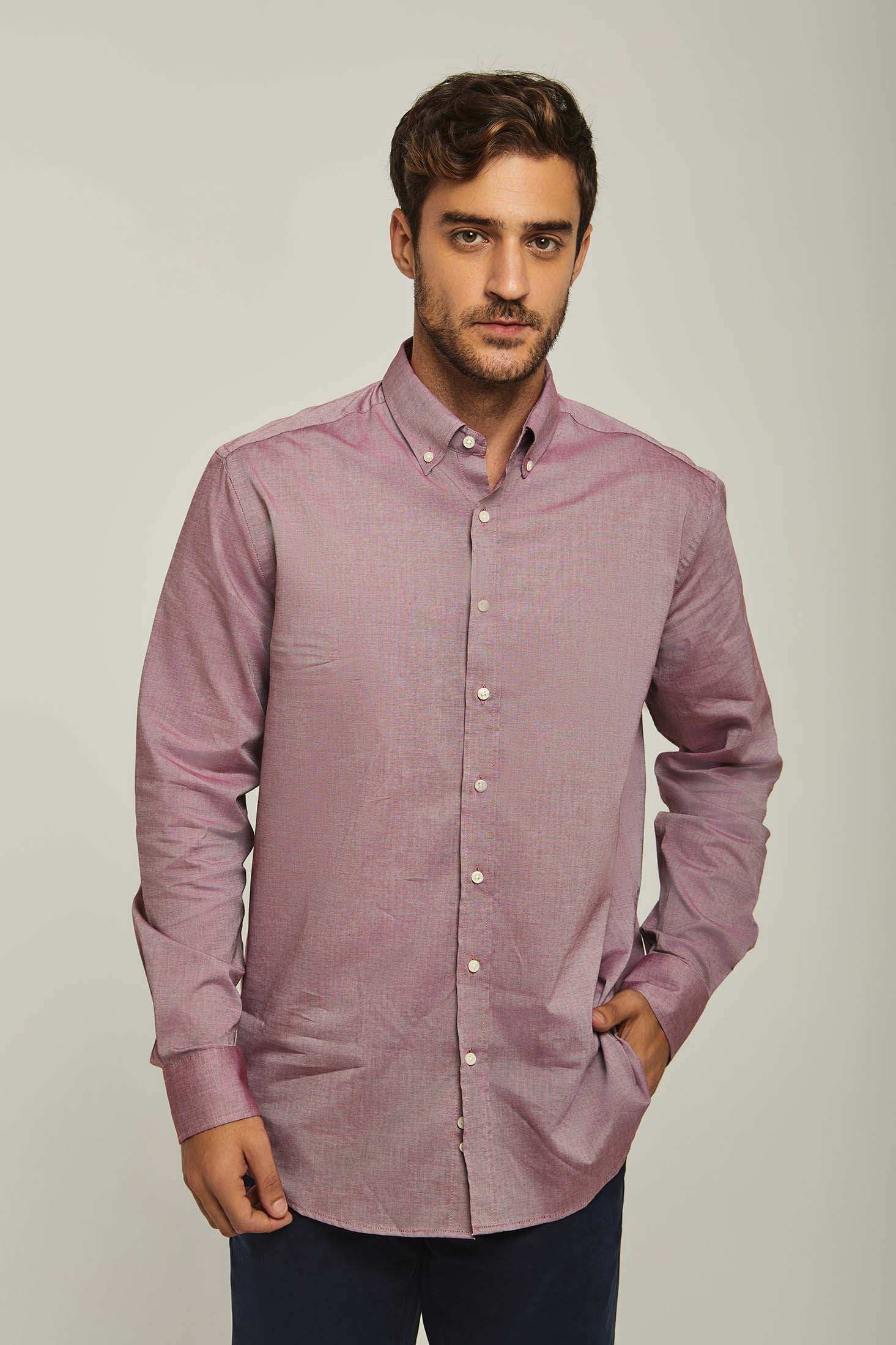 Men Regular Fit Shirt - Burgundy