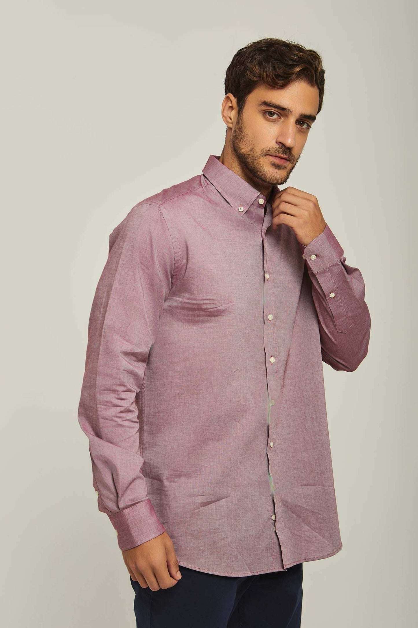 Men Regular Fit Shirt - Burgundy