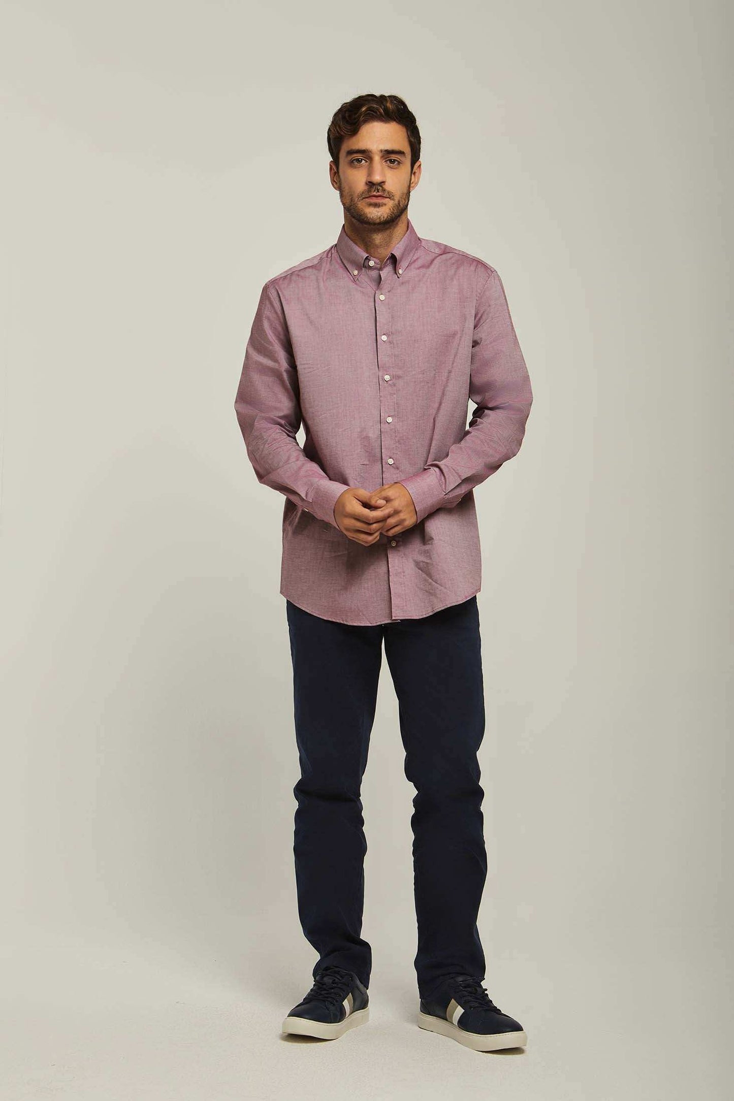 Men Regular Fit Shirt - Burgundy