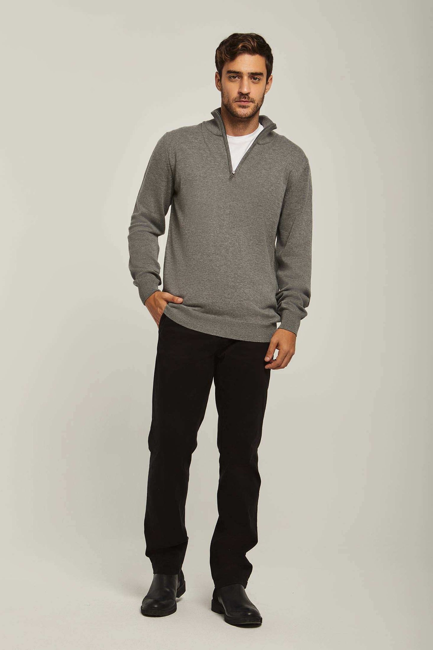 Men Regular Fit Pullover - Grey