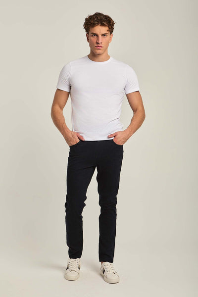 Men Slim-Fit Tapered Leg  Jeans - Blue Black