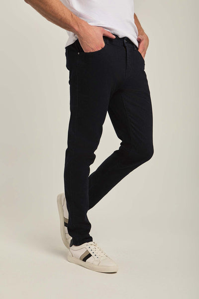 Men Tapered Denim - Blue Black