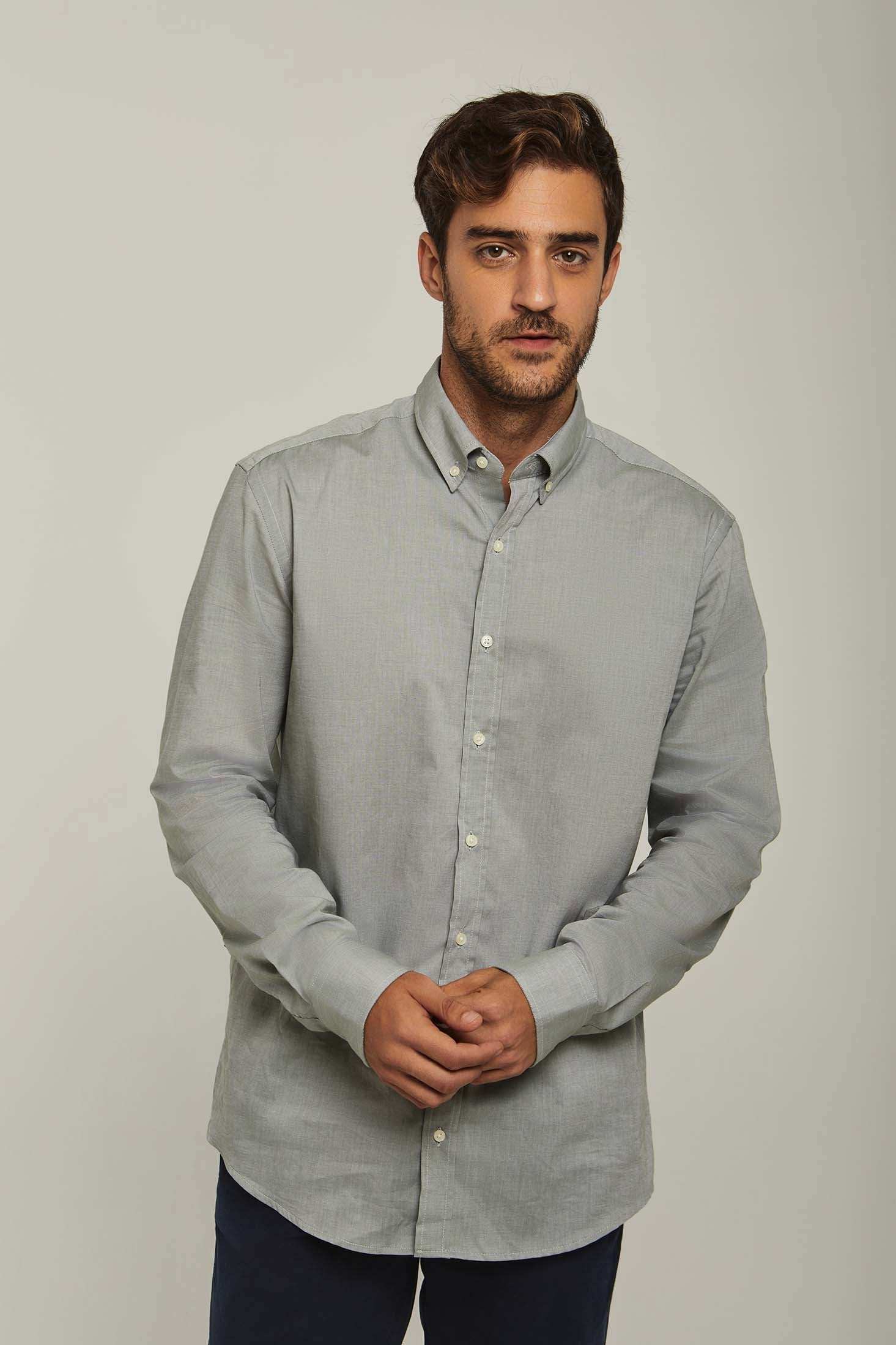 Men Regular Fit Shirt - Grey