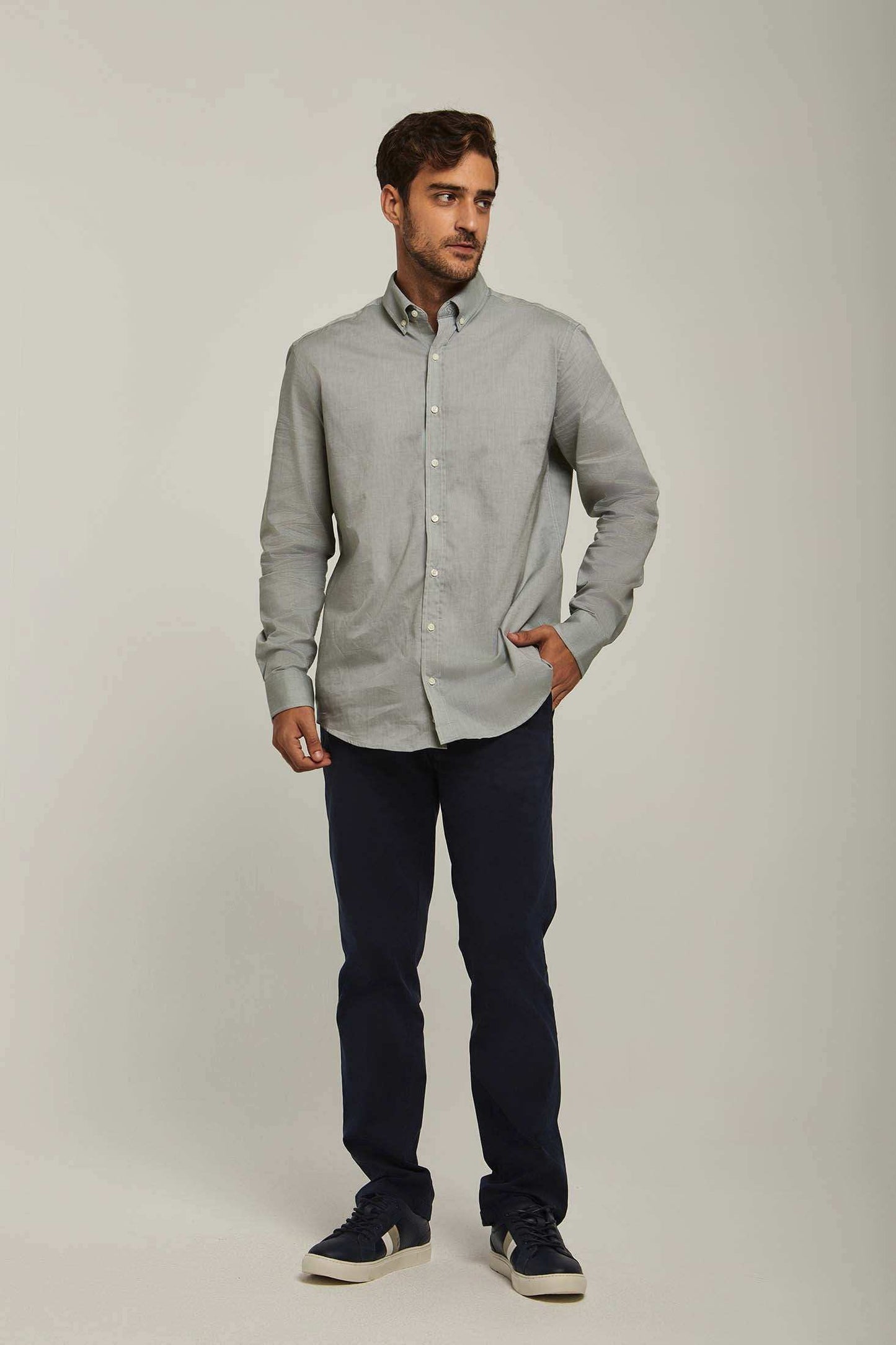 Men Regular Fit Shirt - Grey