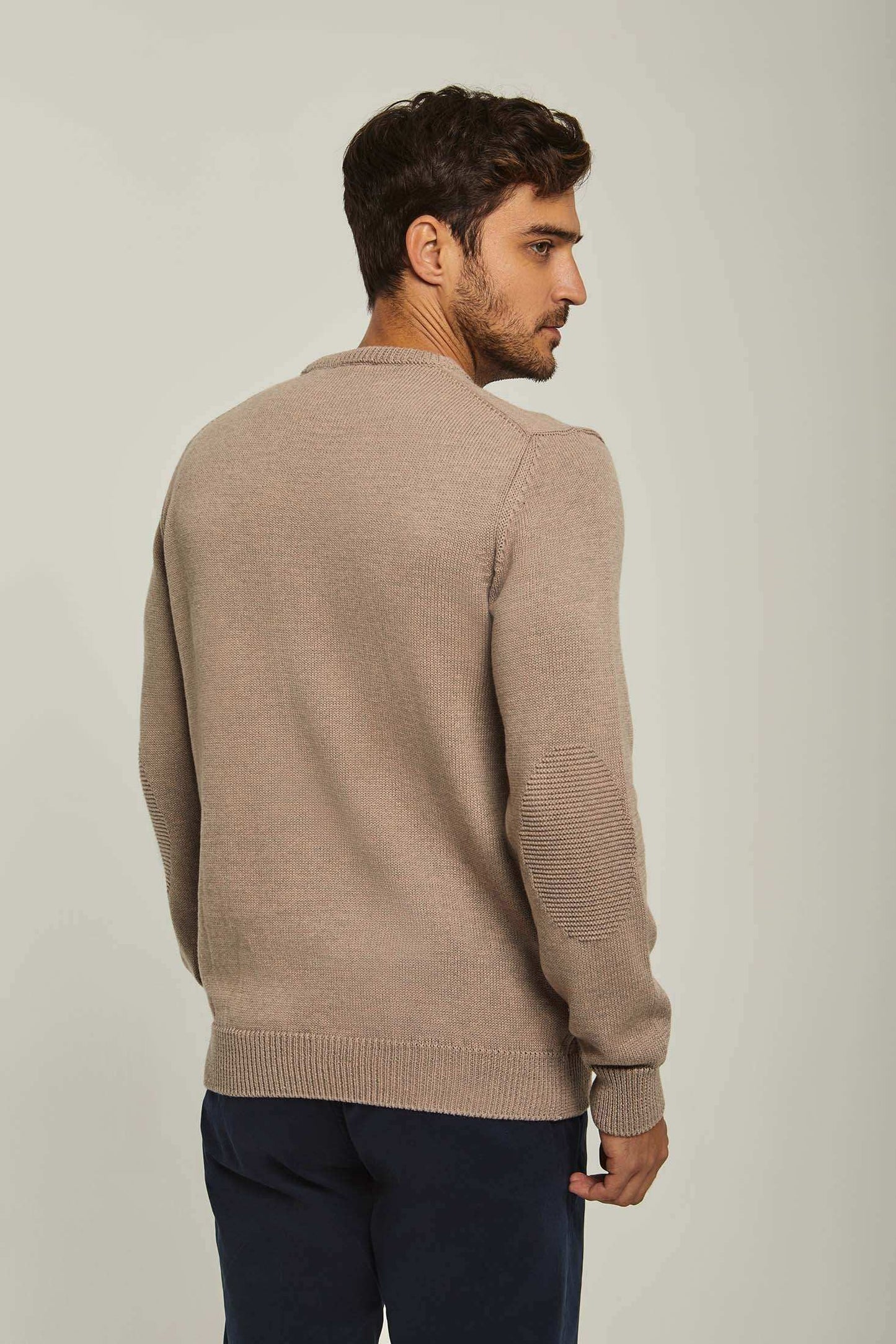 Men Regular Fit Pullover -  Beige