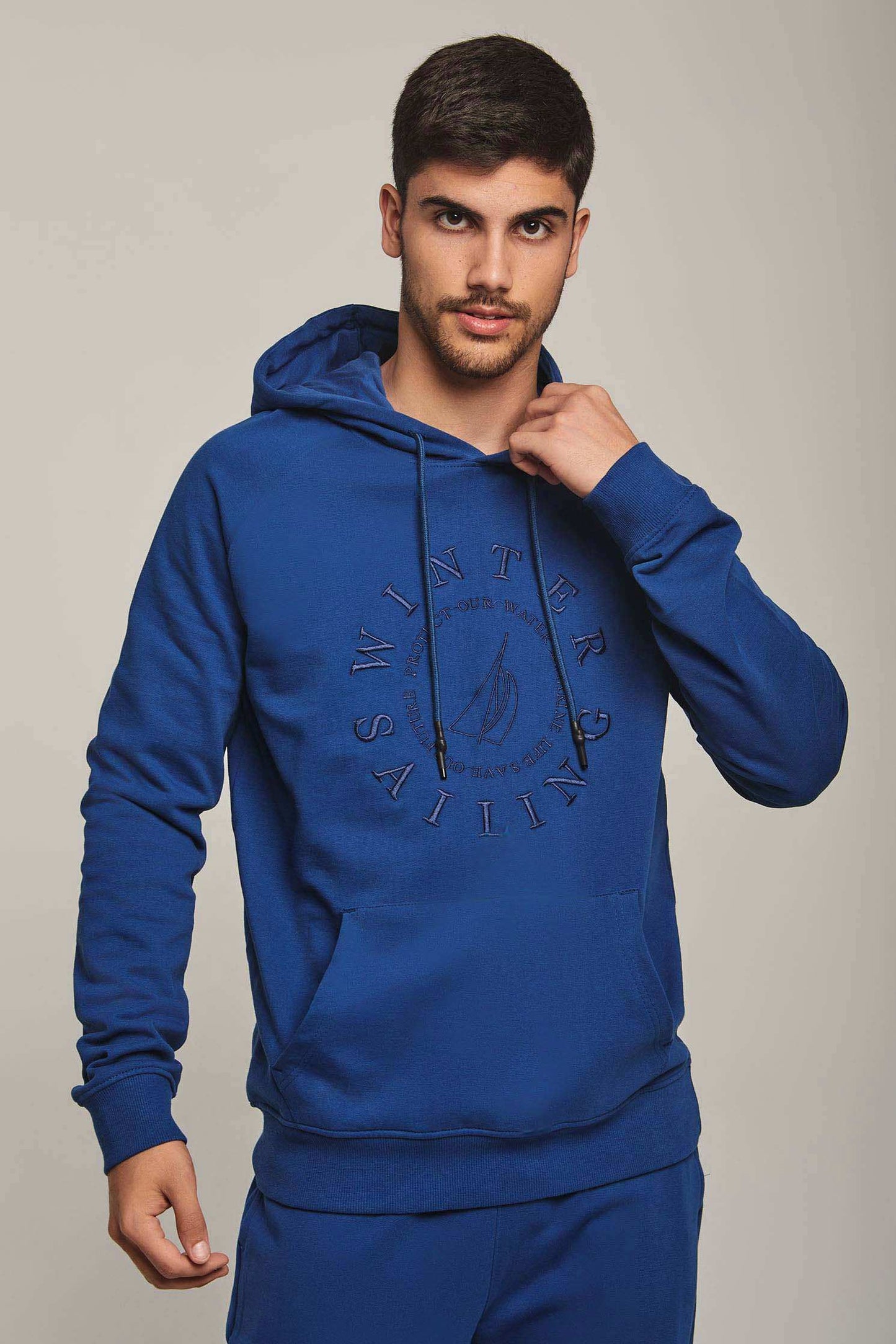 Men Regular Fit Sweat Shirt - Blue