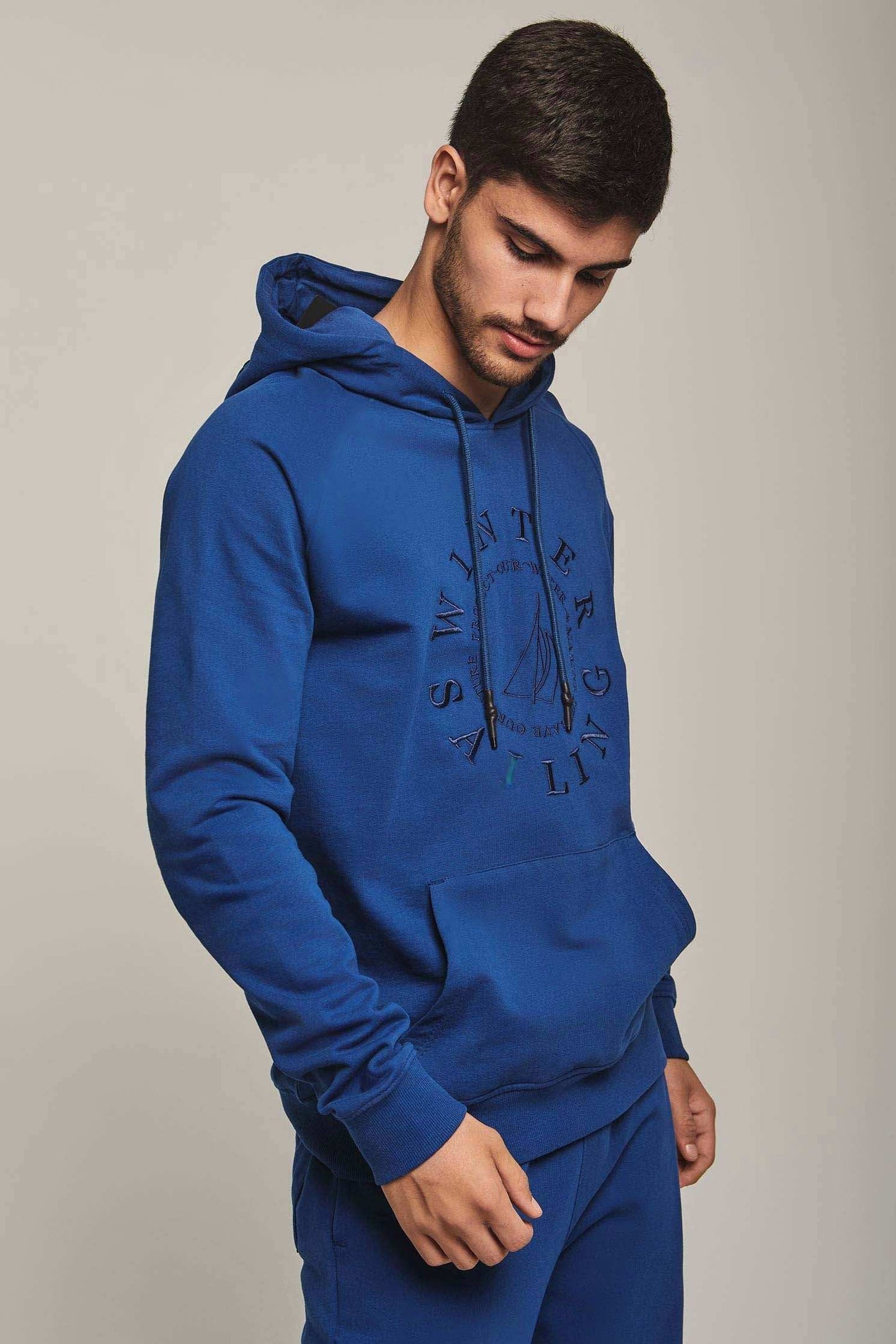 Men Regular Fit Sweat Shirt - Blue