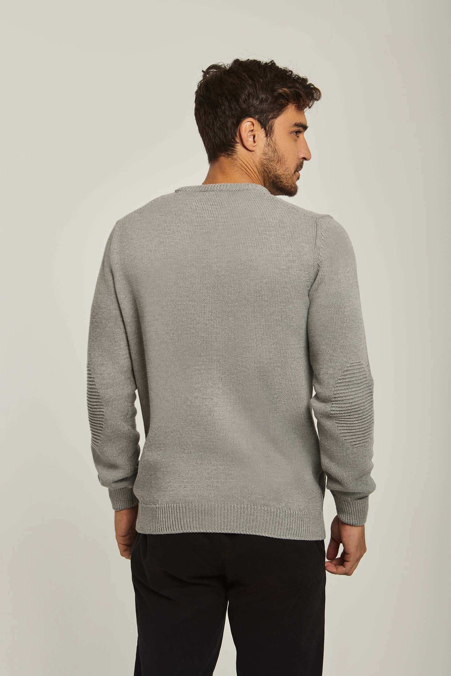 Men Regular Fit Pullover -Grey