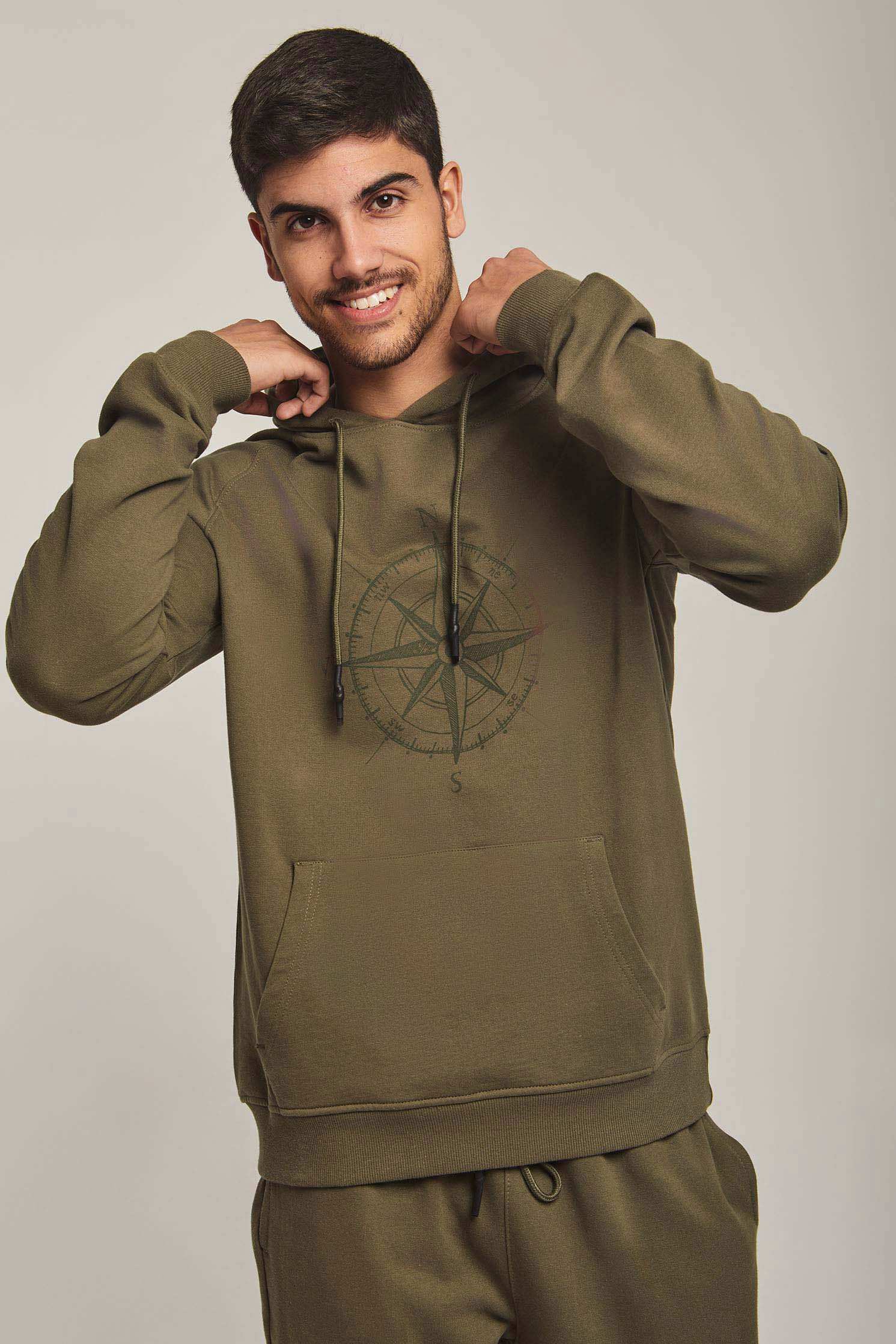 Men Regular Fit Sweat Shirt - Green