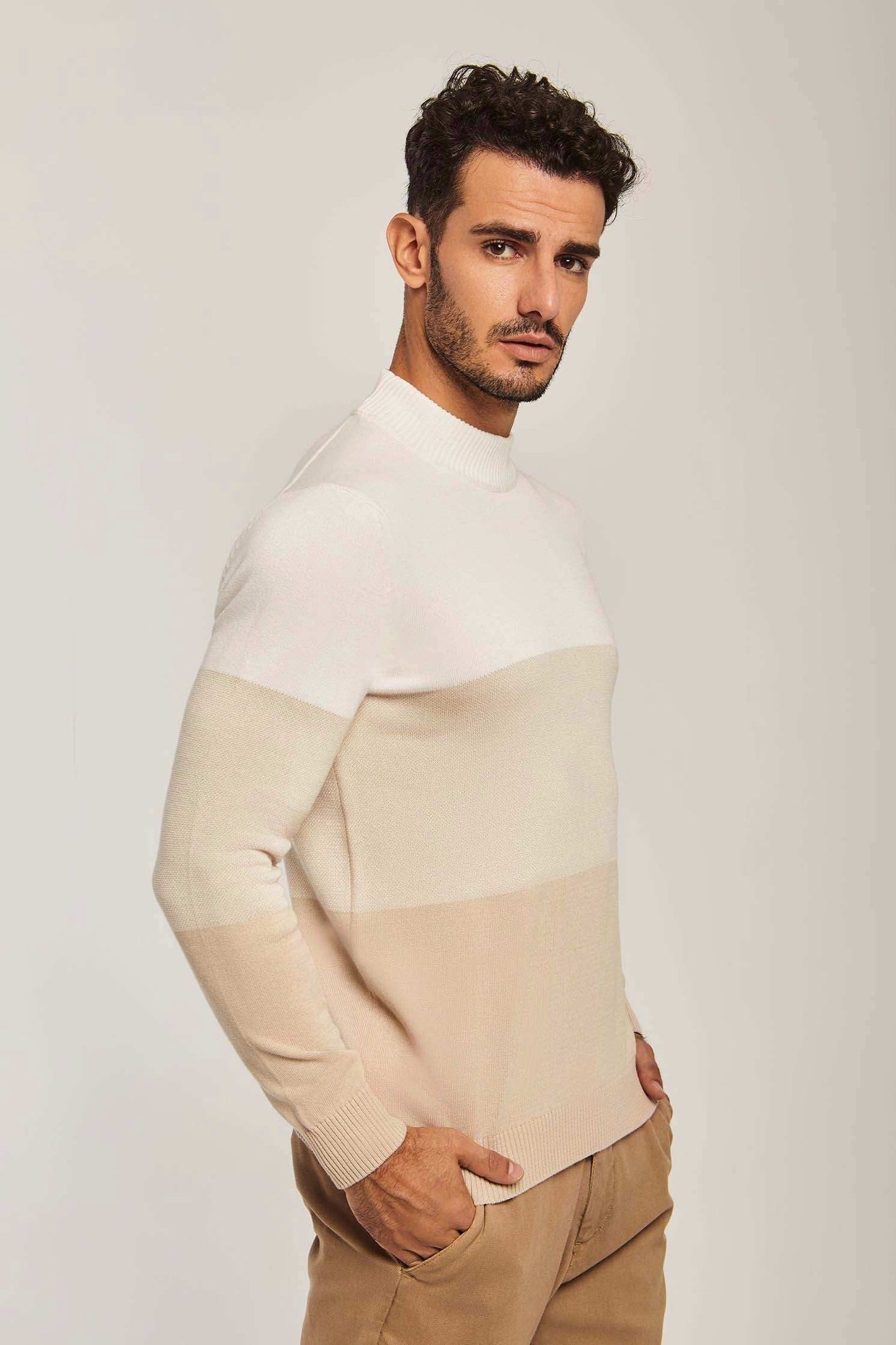 Men Regular Fit Pullover - Beige