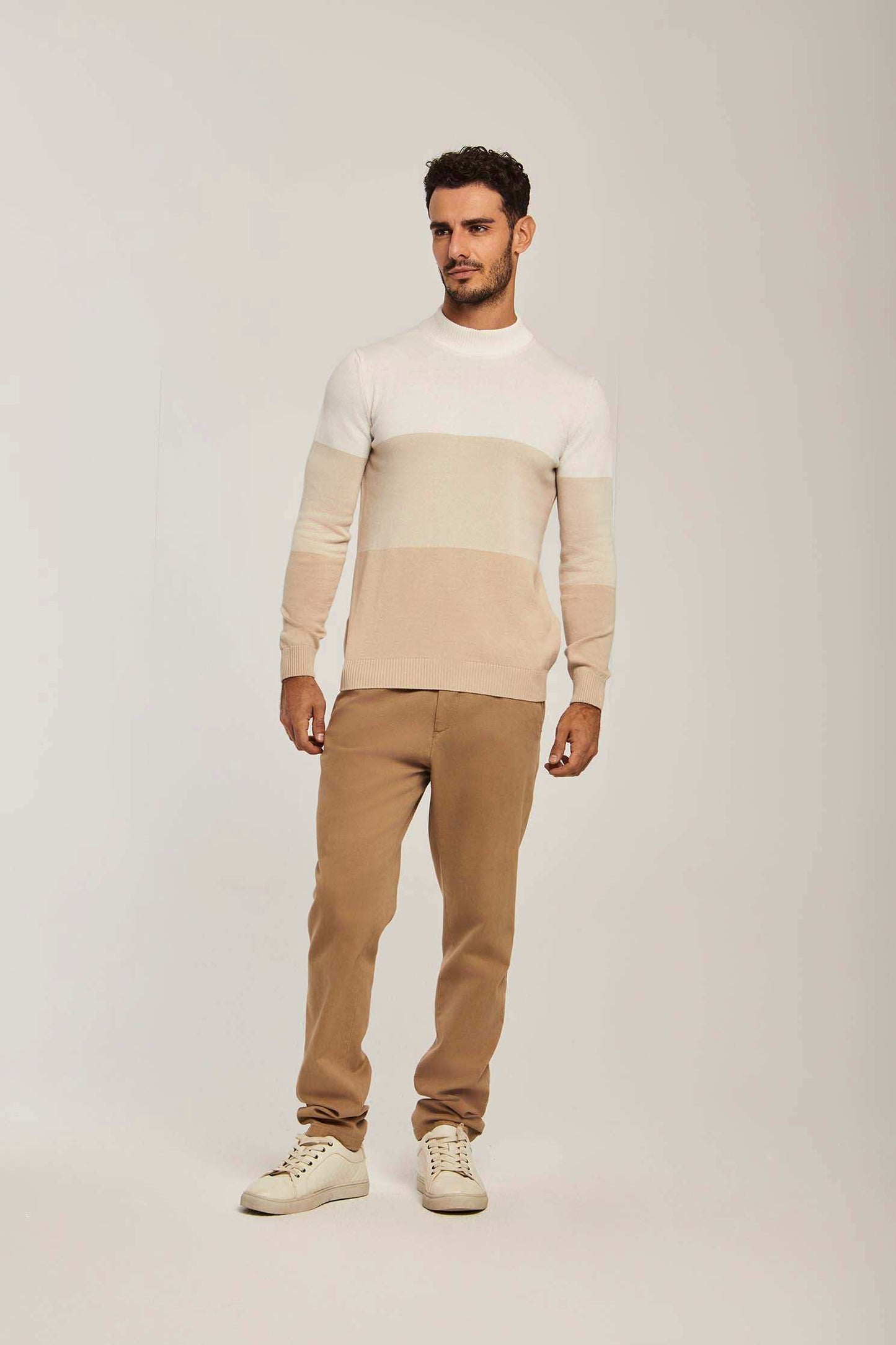 Men Regular Fit Pullover - Beige