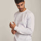 Men Regular Fit Sweat Shirt - Off White