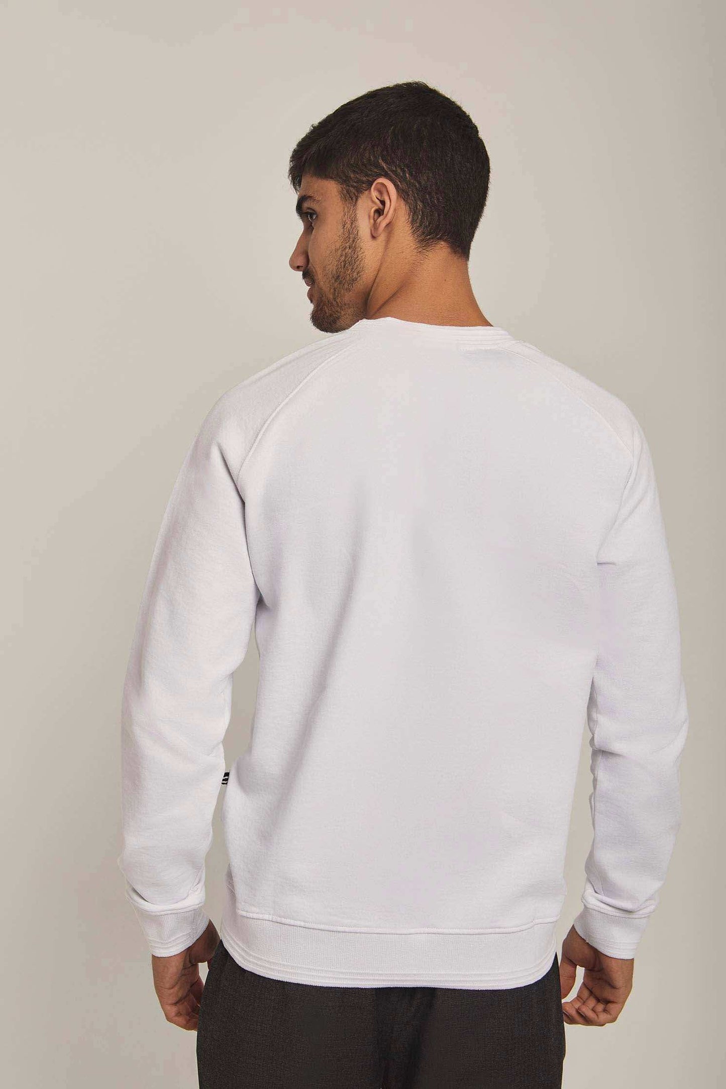 Men Regular Fit Sweat Shirt - Off White