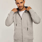Men Regular Fit Sweat Jacket - Grey