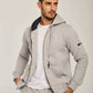 Men Regular Fit Sweat Jacket - Grey