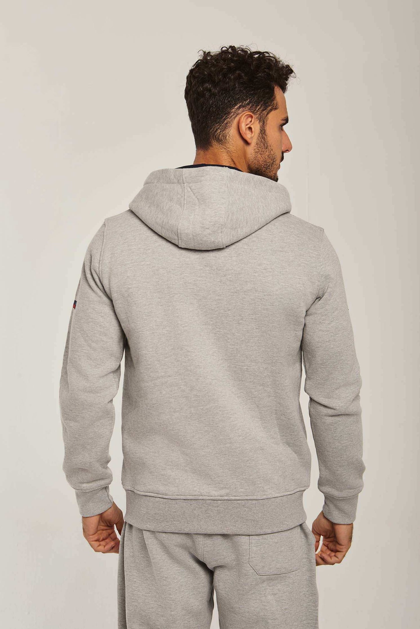 Men Regular Fit Sweat Jacket - Grey
