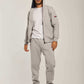 Men Regular Fit Sweat Jacket - Grey