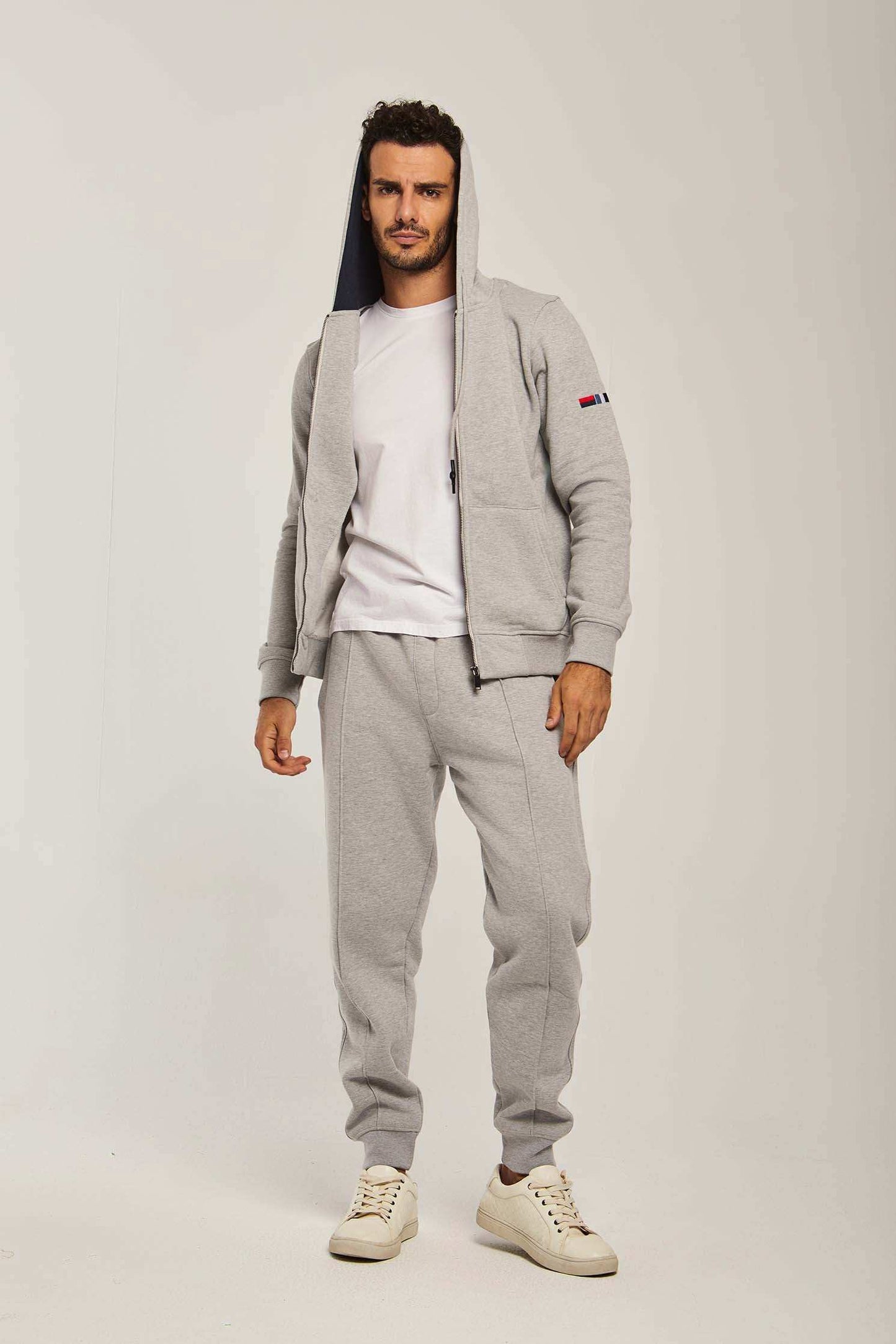 Men Regular Fit Sweat Jacket - Grey