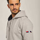 Men Regular Fit Sweat Jacket - Grey
