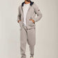 Men Regular Fit Sweat Jacket - Grey