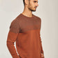 Men Regular Fit Pullover - Brown