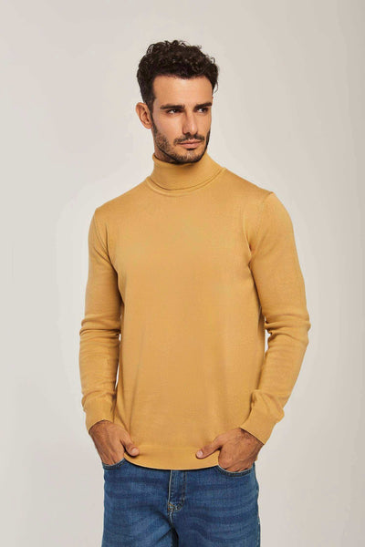 Men Regular Fit Pullover - Brown