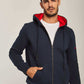 Men Regular Fit Sweat Jacket - Navy