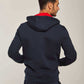 Men Regular Fit Sweat Jacket - Navy