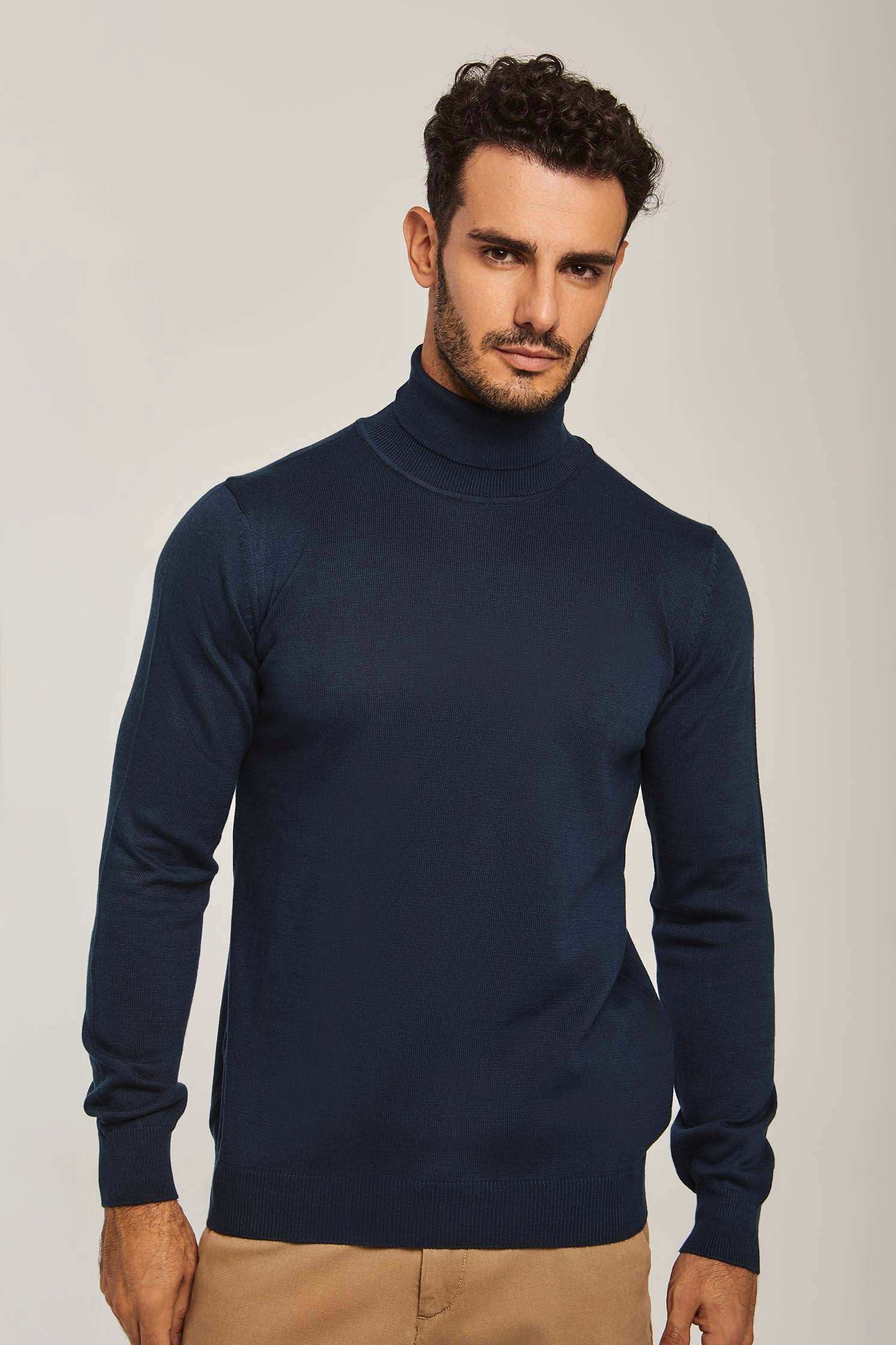 Men Regular Fit Pullover - Navy