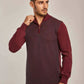 Men Regular Fit Pullover - Brick Red