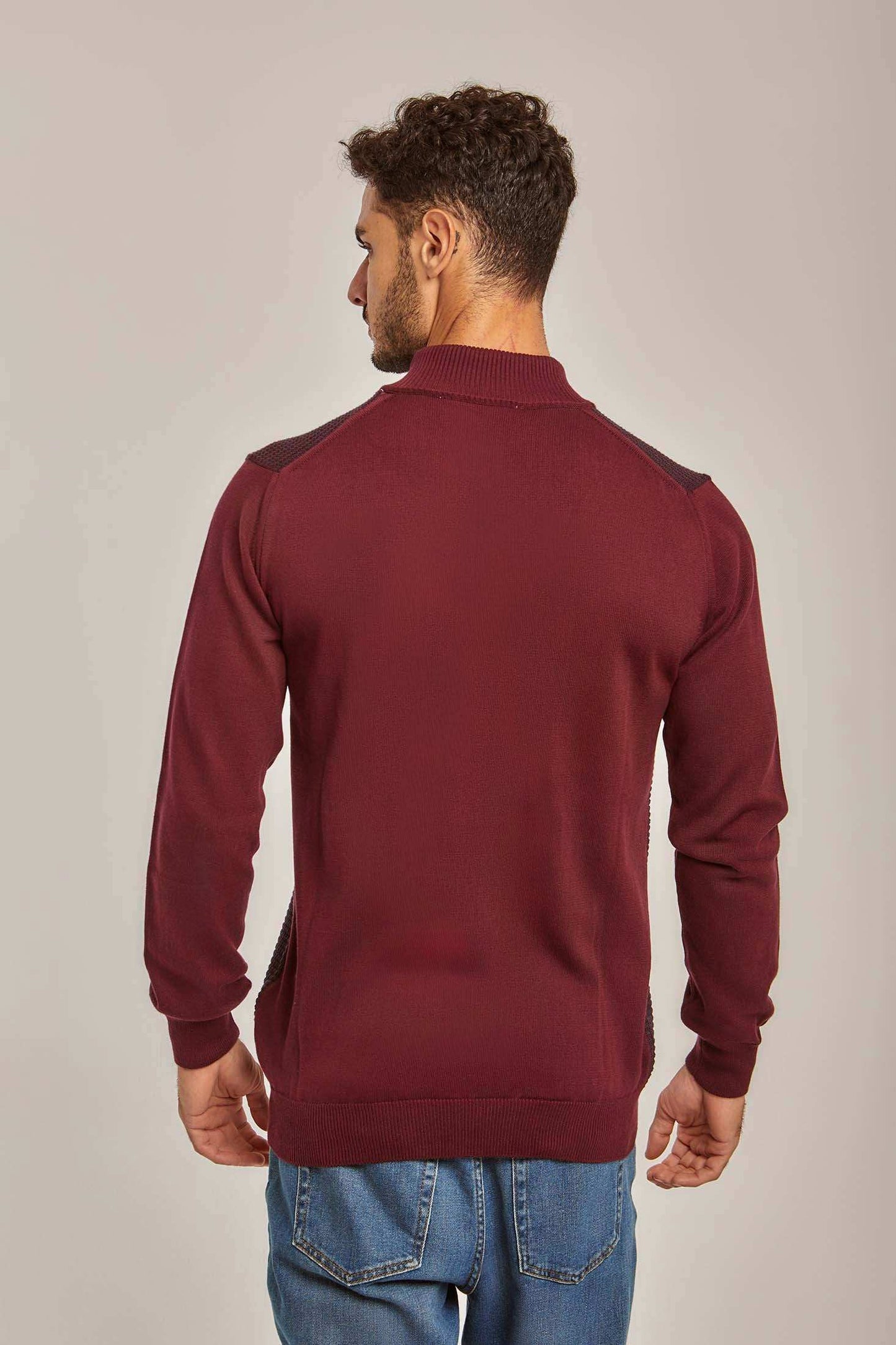Men Regular Fit Pullover - Brick Red